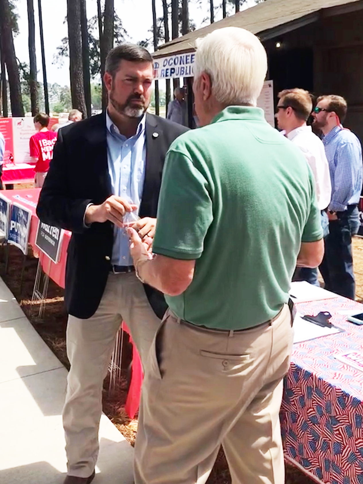 Campaign event with supporters
