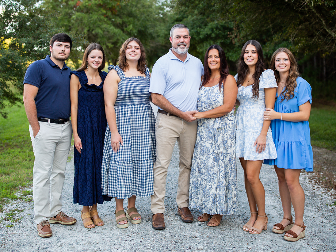 Family picture outdoors